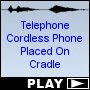 Telephone Cordless Phone Placed On Cradle