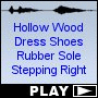 Hollow Wood Dress Shoes Rubber Sole Stepping Right