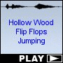 Hollow Wood Flip Flops Jumping