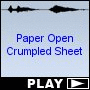 Paper Open Crumpled Sheet