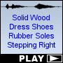 Solid Wood Dress Shoes Rubber Soles Stepping Right