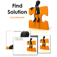 Stick figure on puzzle piece finding solution