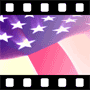 Video background with American flag