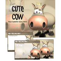 Cute cow PowerPoint template