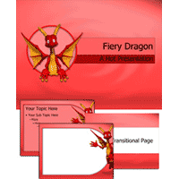 Fiery dragon powerpoint template