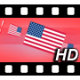 Alternating American and Canadian flags HD video background