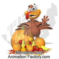 Autumn turkey waving