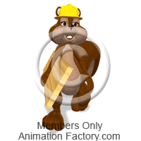 Chipmunk construction worker carrying wood