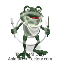 Frog ready to eat