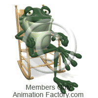 Frog in rocking chair