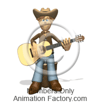 Cowboy playing guitar