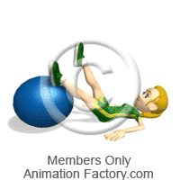 Woman doing leg lifts with exercise ball