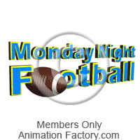 Close-up of Monday Night Football sign