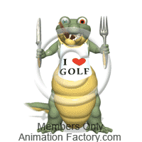 Gator golf course feast