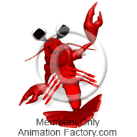 Lobster waving claw in greeting #59276 | Animation Factory