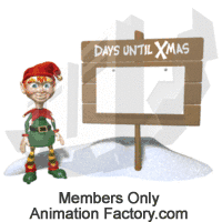 Elf presenting countdown to Christmas