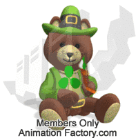 St Patrick's Day teddy bear waving Irish flag