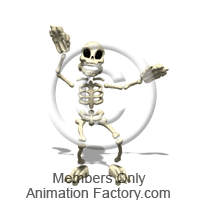 Dancing skeleton bones
