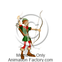 Robin Hood shooting arrow