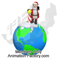 Santa Claus waving from North Pole