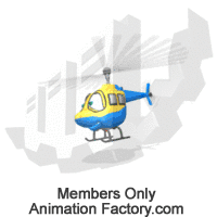Caricature of helicopter flying