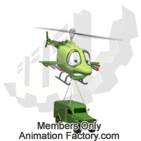 Military helicopter lifting heavy truck