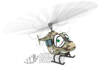 Happy military helicopter