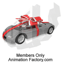 Gift car with ribbon and bow