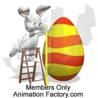 Rabbit measuring decorative egg