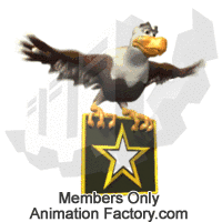 Army eagle flying with star