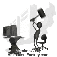 Stick figure killing computer with mallet