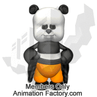 Karate panda bowing