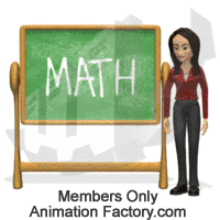 Teacher flipping blackboard with math