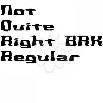 Distorted Font