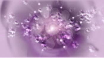 Royalty Free HD Video Clip of Floating Purple Flowers
