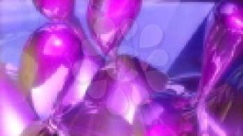 Royalty Free Video of Abstract Purple Rubbery Shapes
