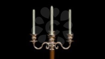 Royalty Free Video of a Rotating Candelabra
