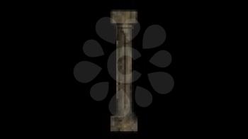 Royalty Free Video of a Rotating Stone Pillar