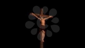 Royalty Free Video of a Rotating Jesus on the Cross
