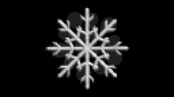 Royalty Free Video of a Revolving Snowflake