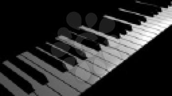 Royalty Free Video of Piano Keys