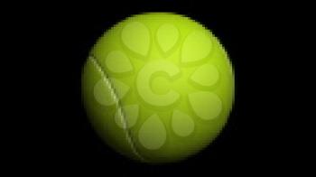 Royalty Free Video of a Spinning Tennis Ball