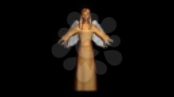 Royalty Free Video of a Revolving Angel