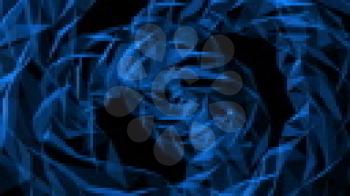 Royalty Free Video of Spinning Blue Abstract Ribbons