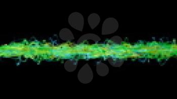 Royalty Free Video of a Swirling Horizontal Green Line