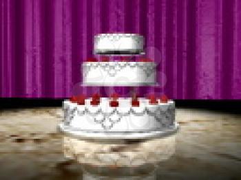 Royalty Free Video of a Wedding Cake