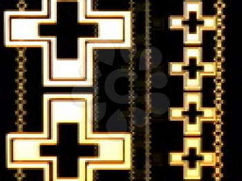 Royalty Free Video of an Abstract Vertical Cross Pattern