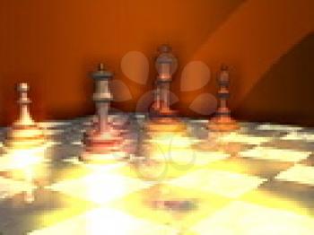 Royalty Free Video of a Chess Board