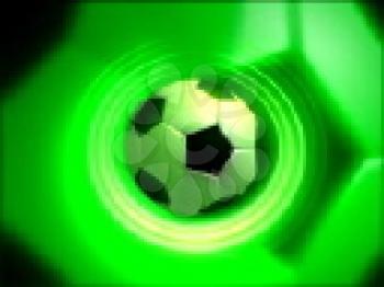 Royalty Free Video of a Soccer Ball on Green