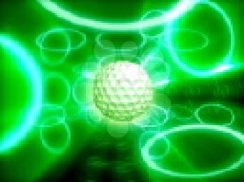 Royalty Free Video of a Golf Ball on a Green Background